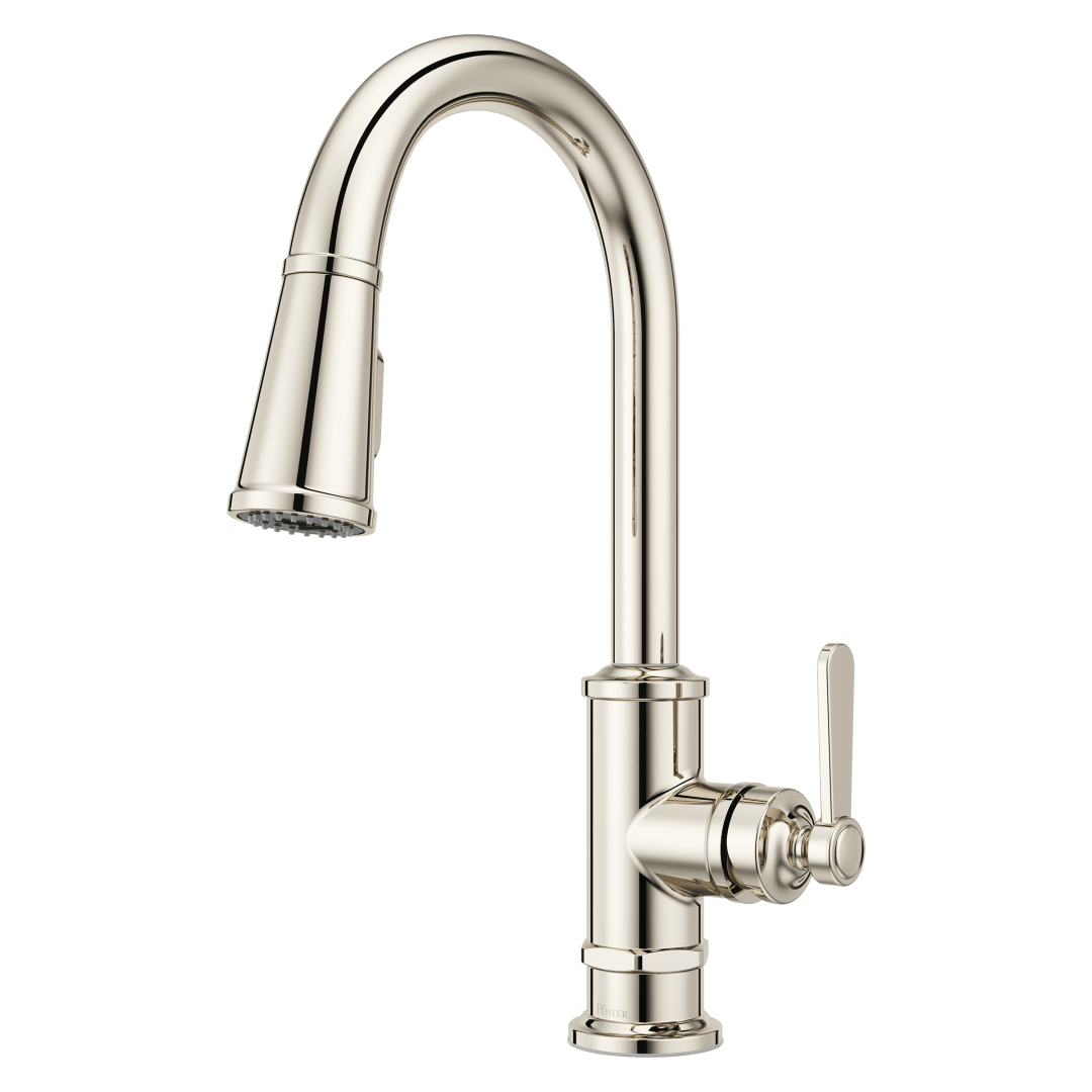 Port Haven 1-Handle Pull-Down Kitchen Faucet in Polished Nickel