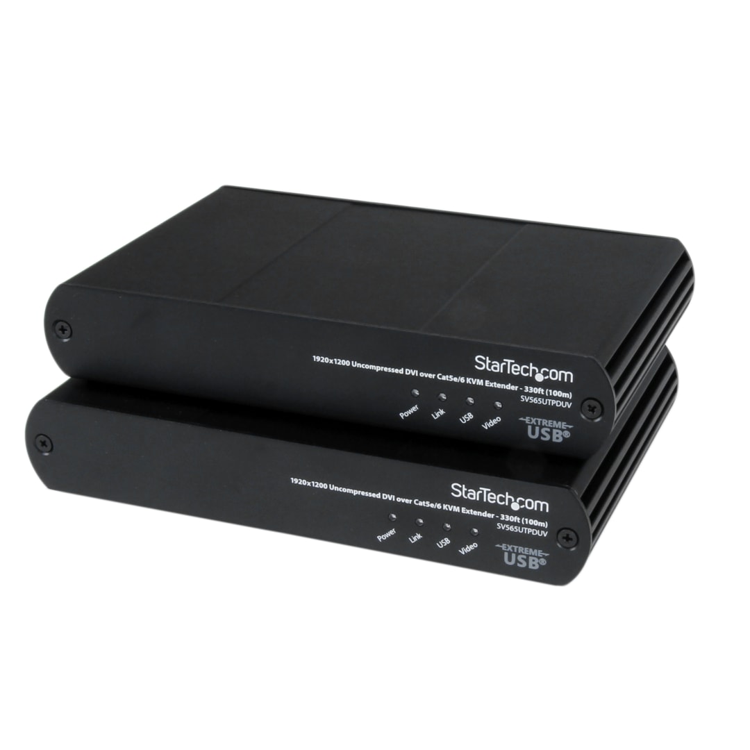 USB DVI Extender over Cat5e Cat6 HD Extender 330ft
