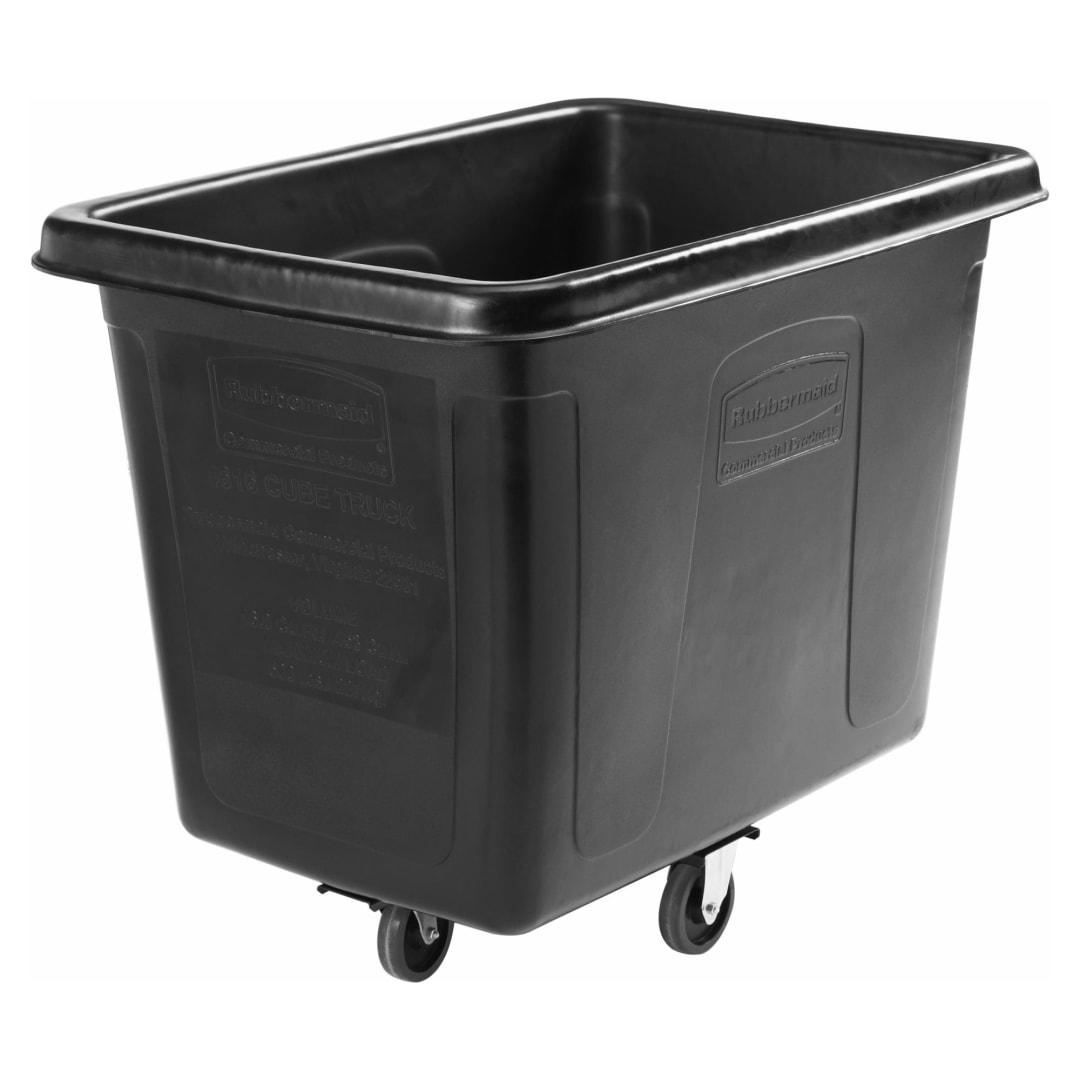 Executive Series Cube Truck with Quiet Casters, 16 Cubic Foot, Black