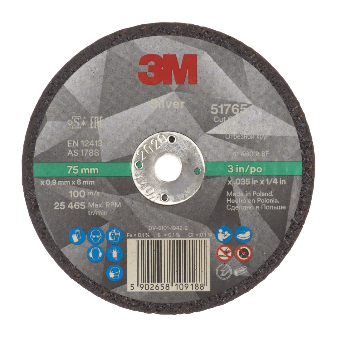 Rezací kotúč 3M™ Silver 51765, T41 75 mm x 0.9 mm x 6 mm