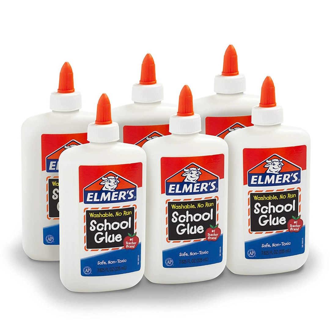 Elmer's Liquid School Glue, Washable, 7.25 Ounces Each, 6 Count
