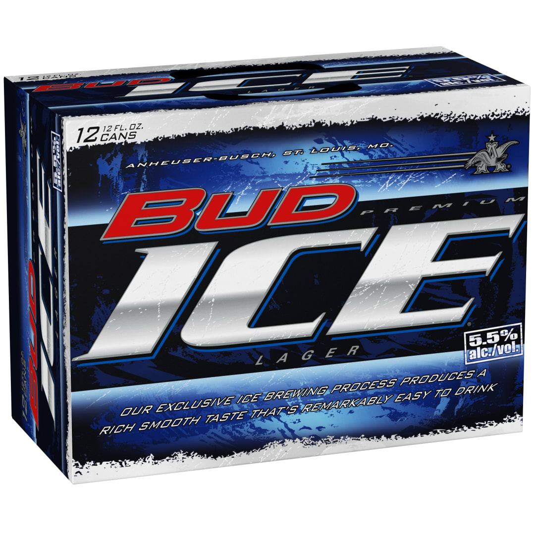 Bud Ice Premium Lager Beer 12 - 12 fl oz Cans