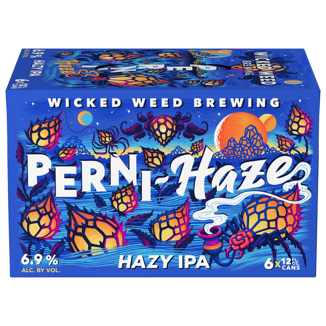 Wicked Weed Perni Haze Hazy IPA 6x12 oz Can Pack CARRIER - Craft Direct