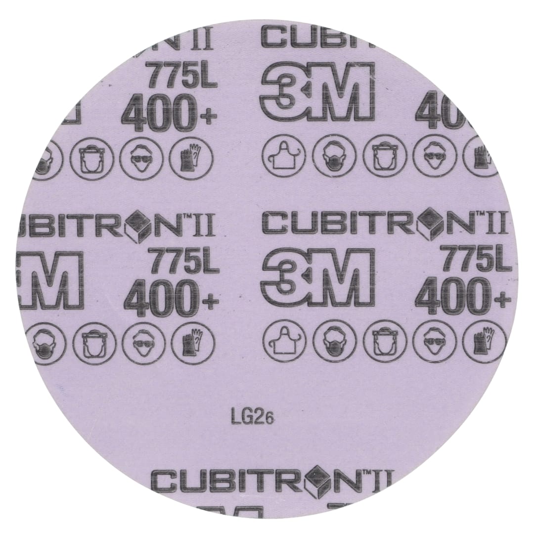 3M™ Cubitron™ II 775L Hookit™ Film Disk, 203 mm, 400+, ungelocht