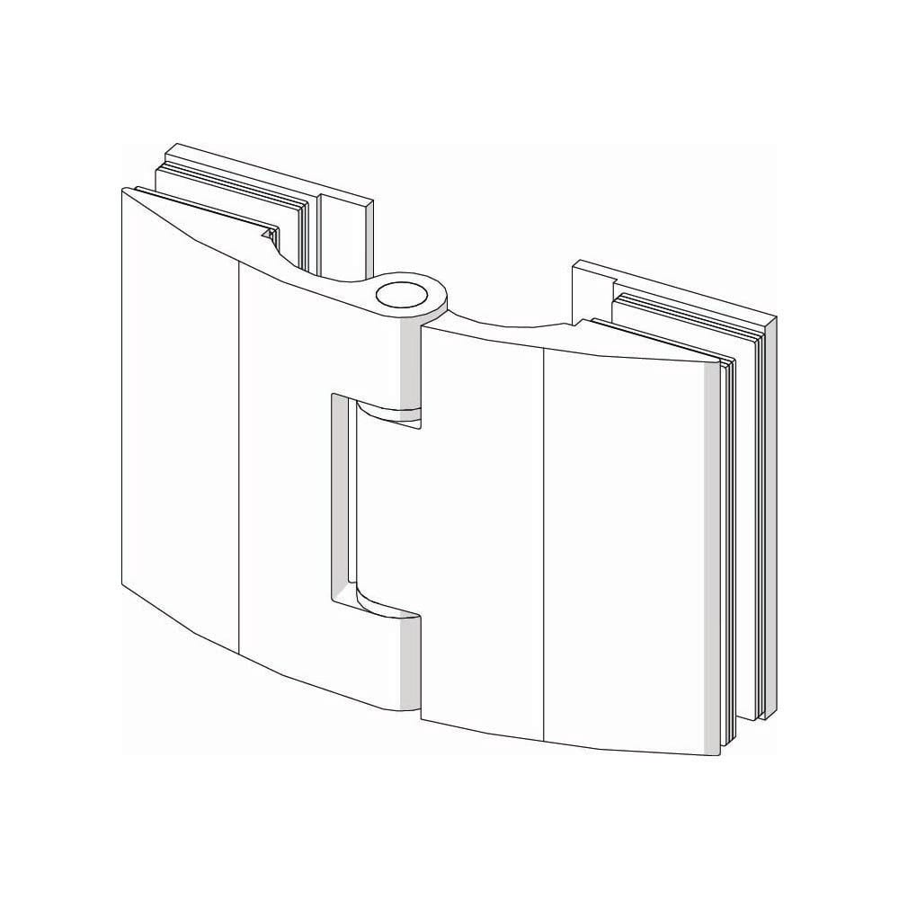 Glass-to-Glass Hinge Assembly for 5/16" Thick Glass