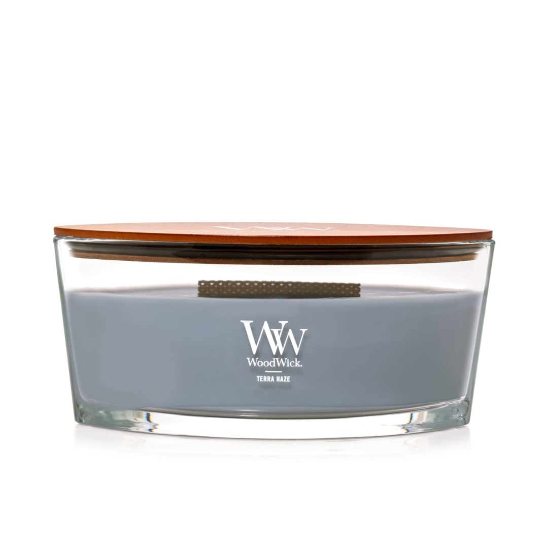 WoodWick Terra Haze, 16 oz Ellipse Candle