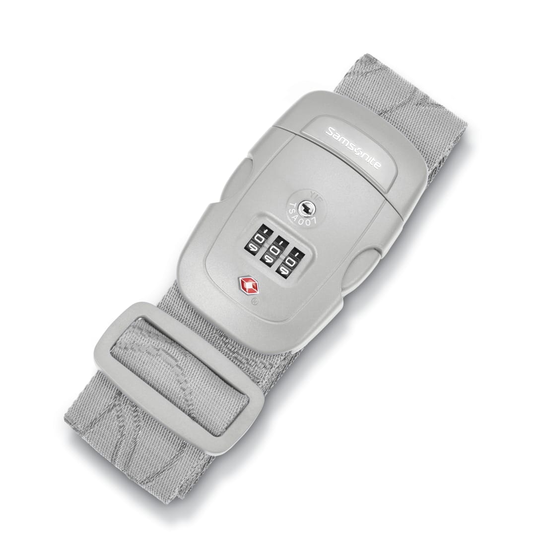 Lock & Security Acc 3-Dial Luggage Strap T - Light Grey