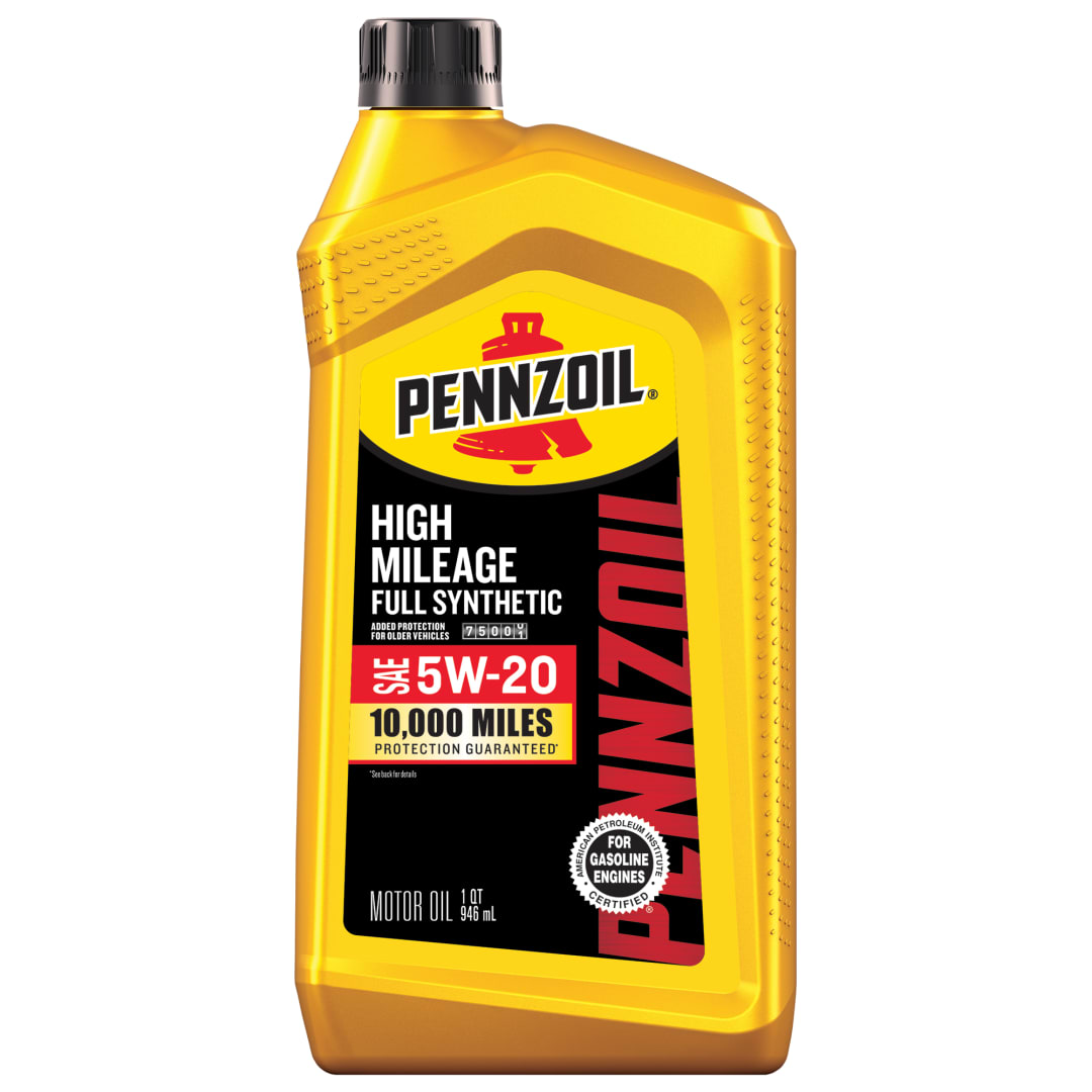 Pennzoil High Mileage Full Synthetic 5W-20 Motor Oil, 1 Quart