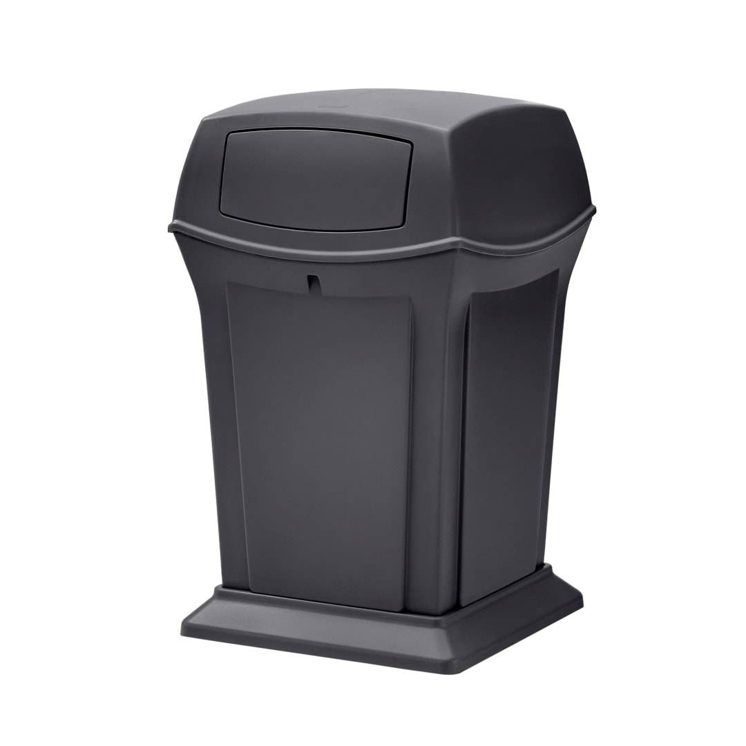 Rubbermaid Commercial Products Ranger 45 Gallon Container with 2 Doors, Charcoal