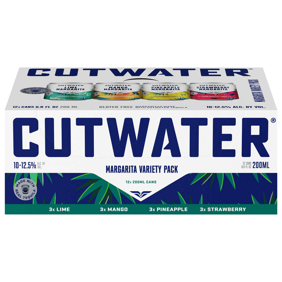 Cutwater Assorted Margarita Variety Pack, 12 pack of 200 ml Cans 