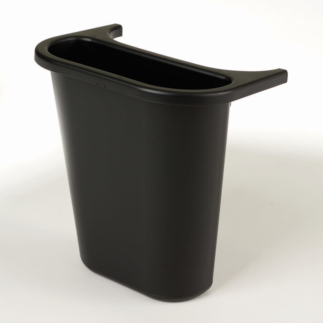 Rubbermaid Commercial Products Side Bin Fits Wastebasket Large 5 Qt Black