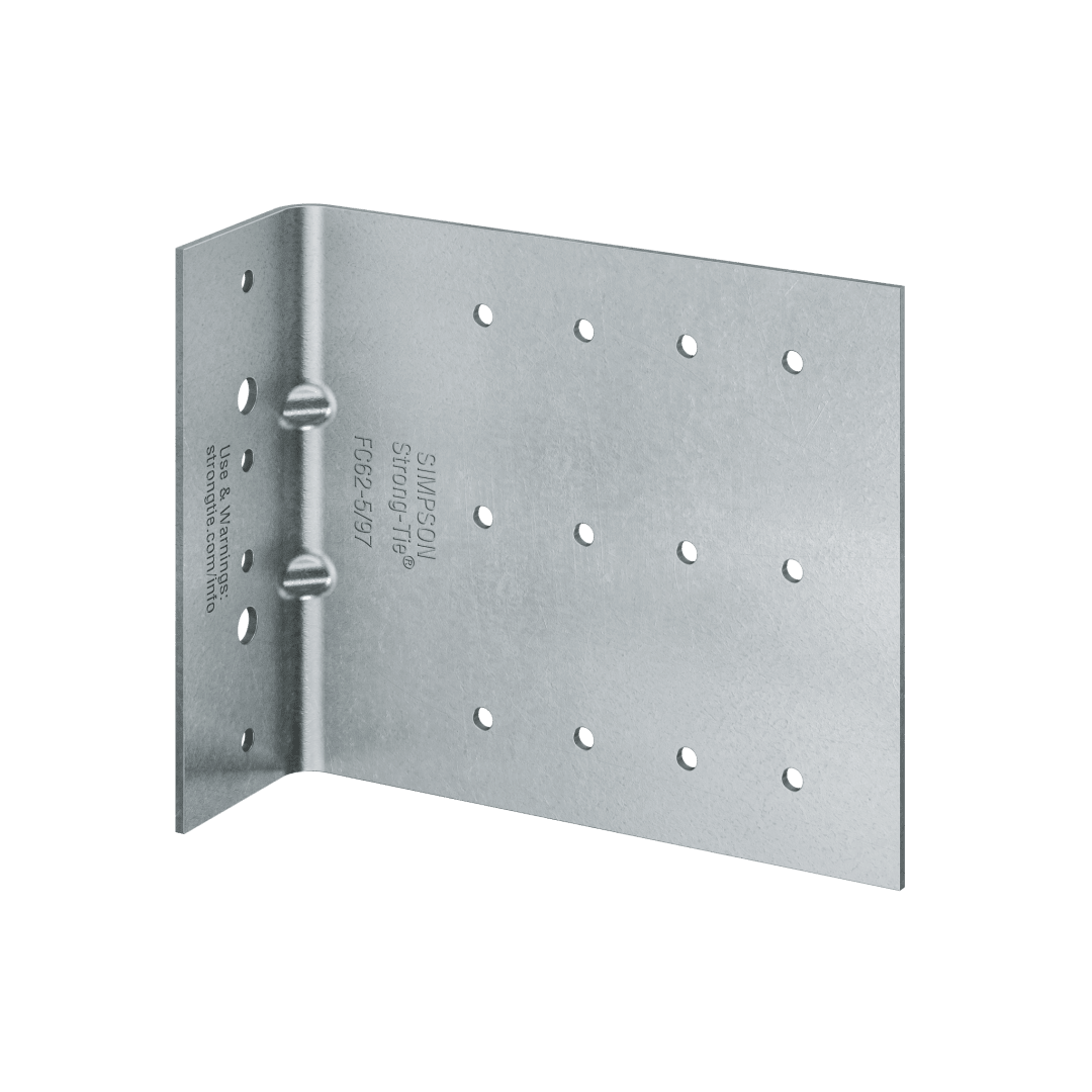 Simpson Strong-Tie FC62-5/97-R25 FC 2 in. x 6 in. x 5 in. 12-Gauge Bypass Framing Fixed-Clip Connector (Qty-25) (Pack of 96)