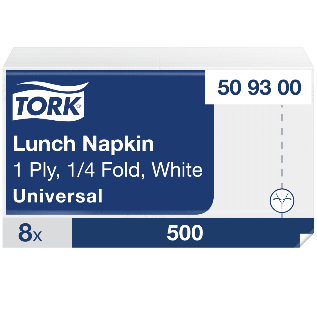 Tork White Lunch Napkin 1 Ply