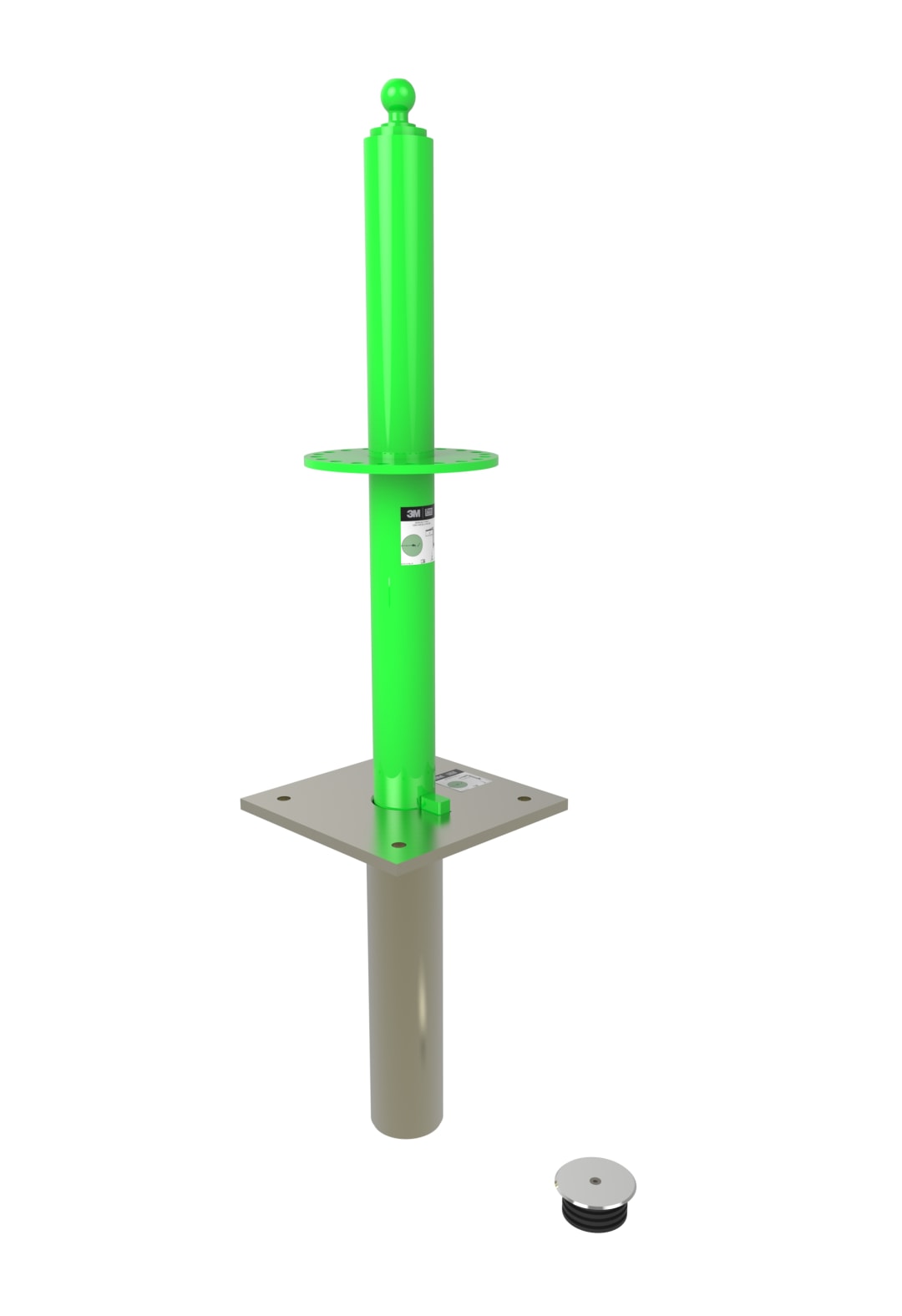 3M™ DBI-SALA® FlexiGuard™ M100 Modular Jib Flush Mounted Mast Base, 1 User, 8530872