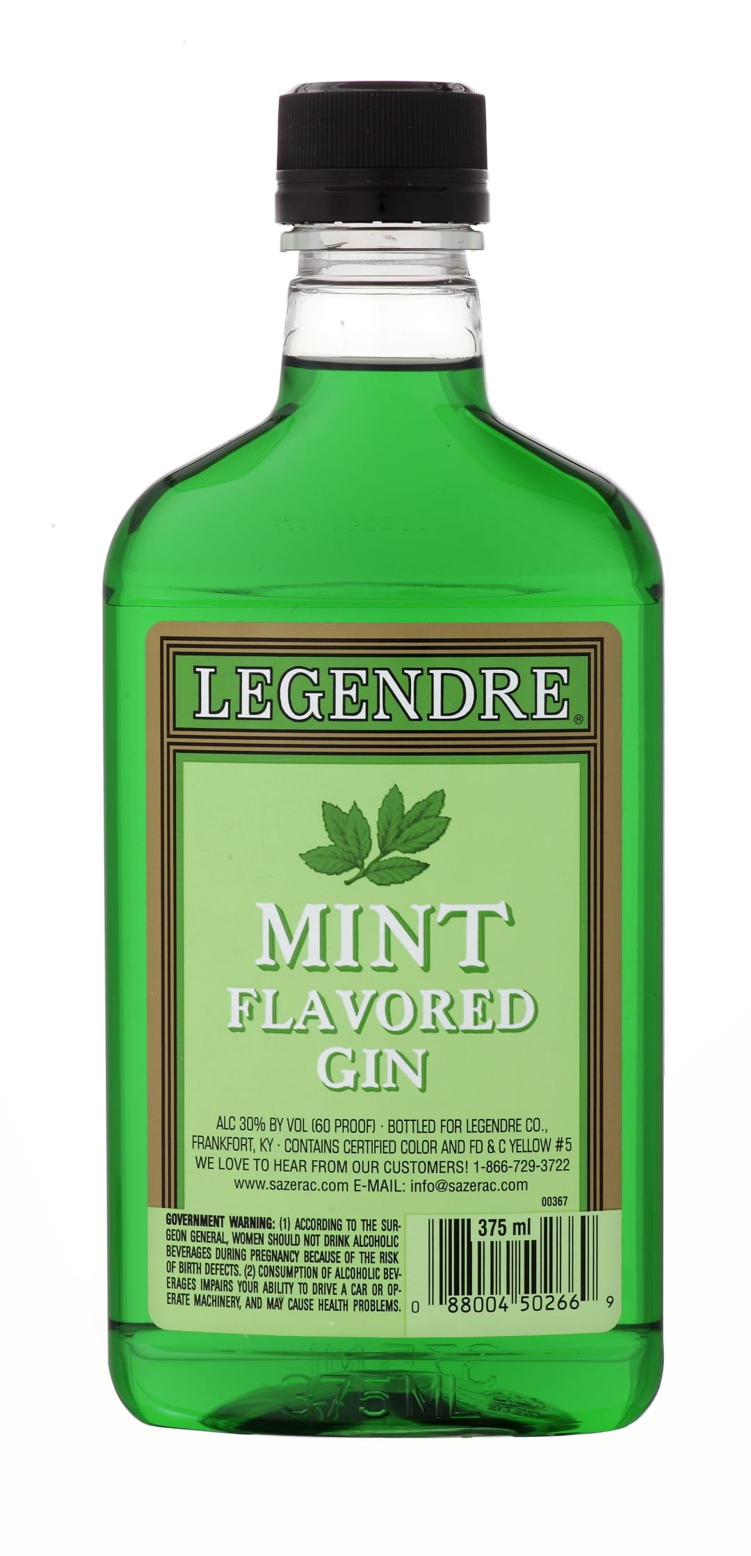 Legendre Mint Flavored Gin 375ml 60 Proof