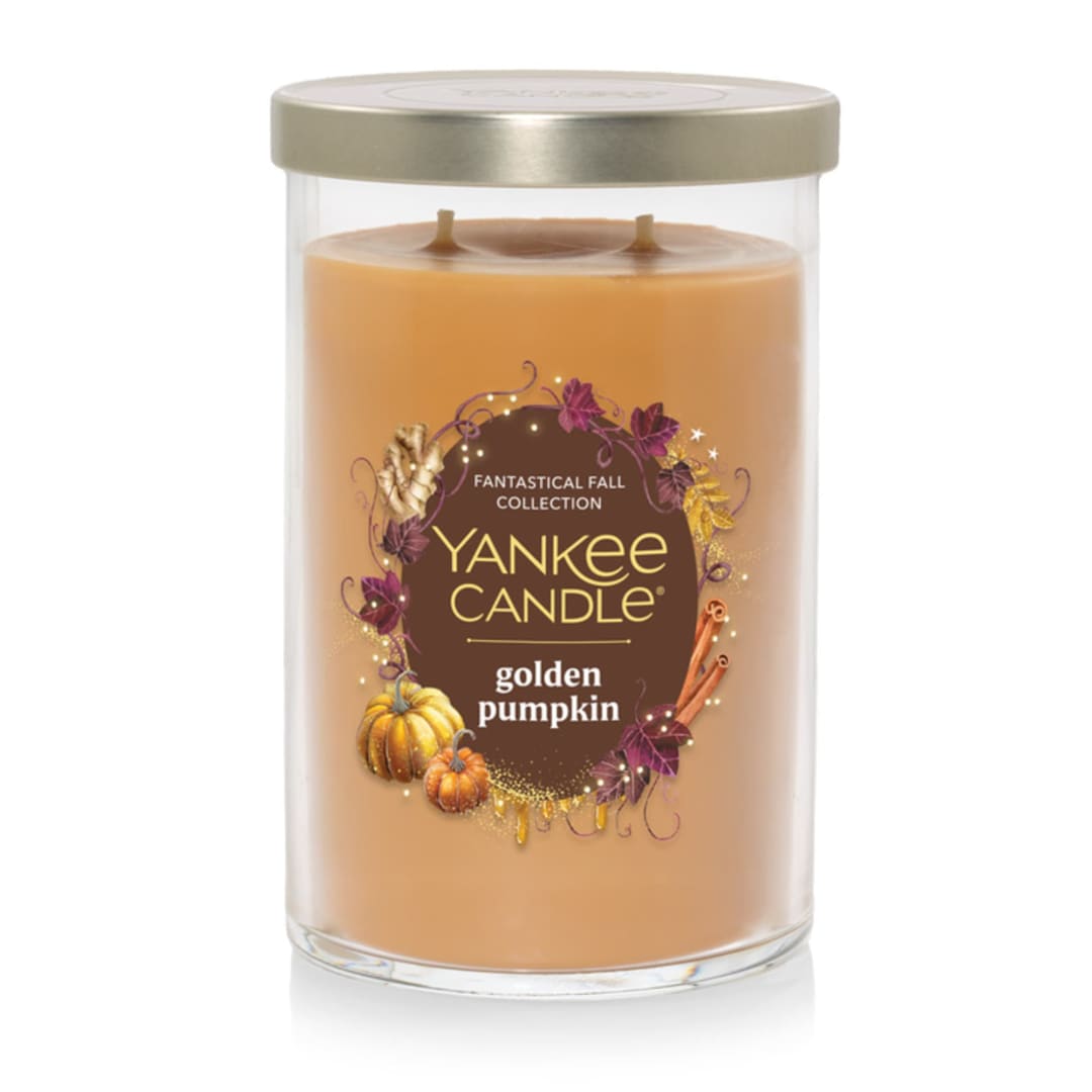 Yankee Candle Golden Pumpkin Large Tumbler Scented Candles, 20 oz