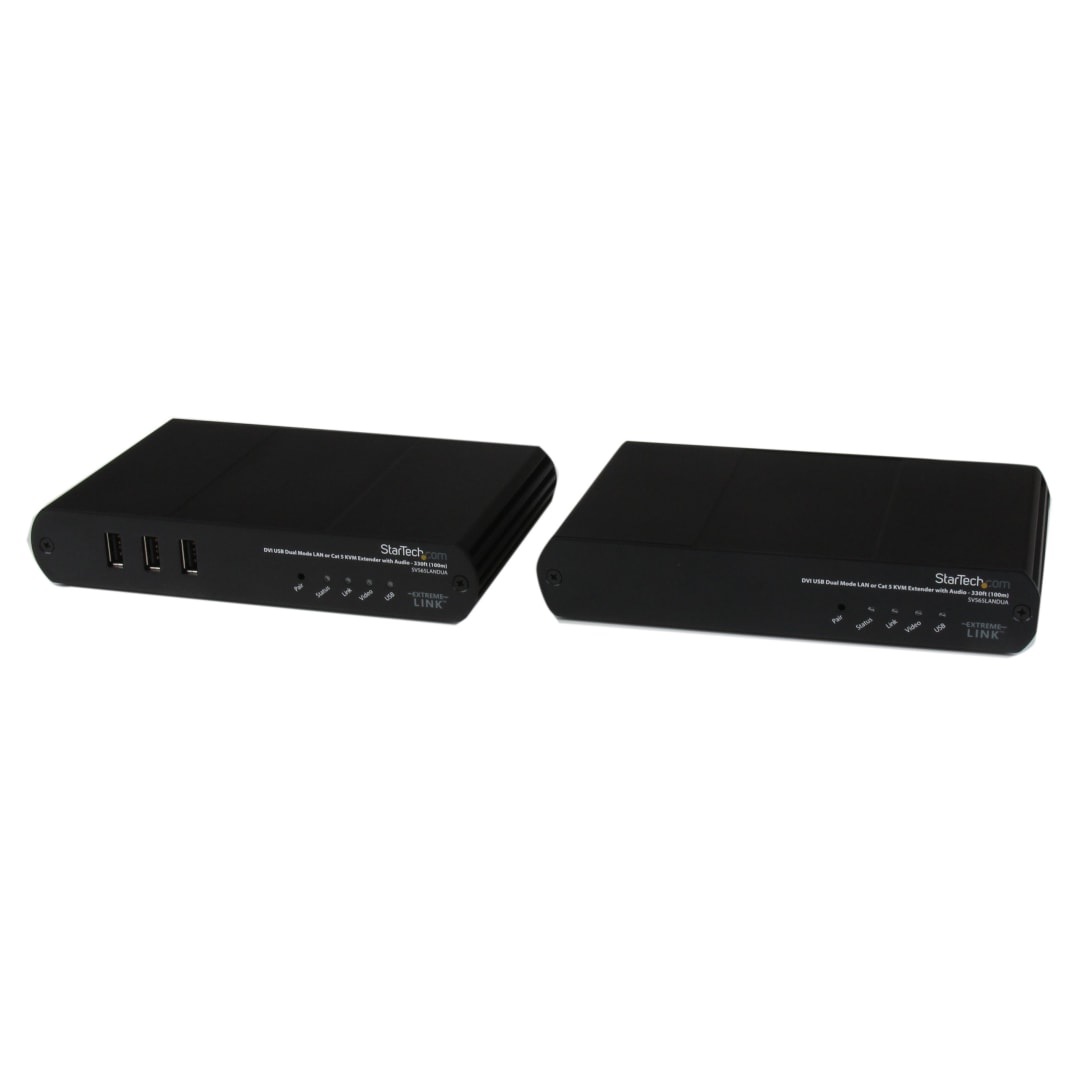USB DVI Cat5 KVM Console Extender - 330ft/100m