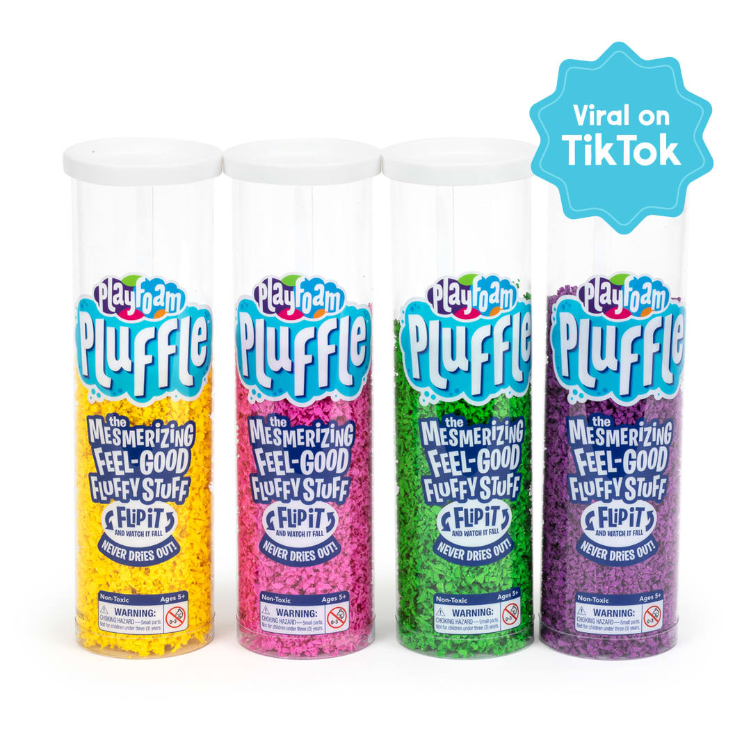 PLAYFOAM PLUFFLE  4PK PUR/GRN/PNK/YEL