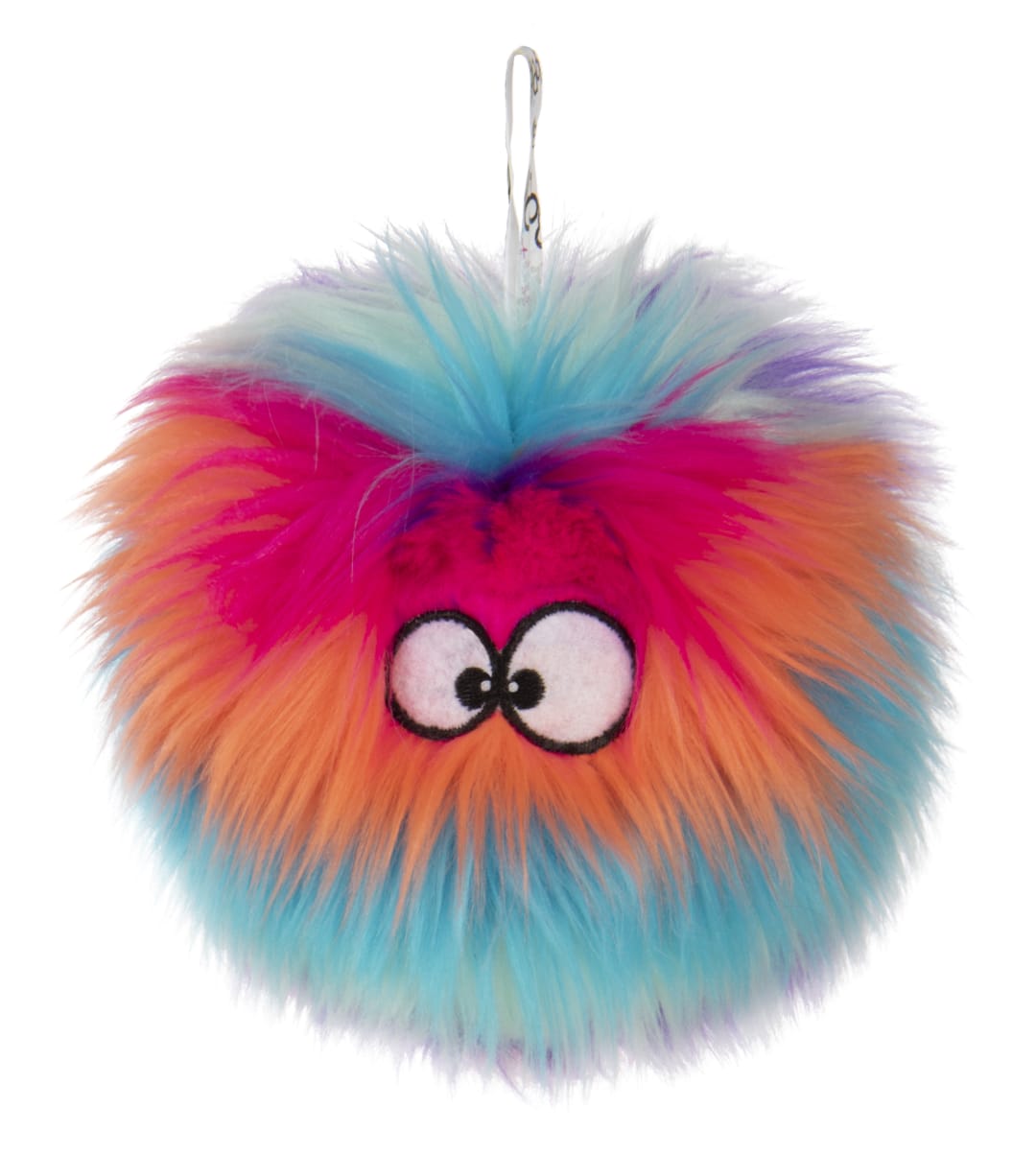 goDog Furballz Squeaky Plush Dog Toy With Chew Guard Technology, Cooling Rainbow, Small