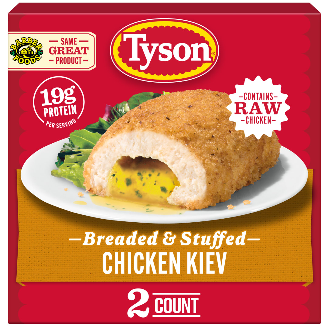 Tyson Frozen Stuffed Chicken Breasts Kiev, 2 Count