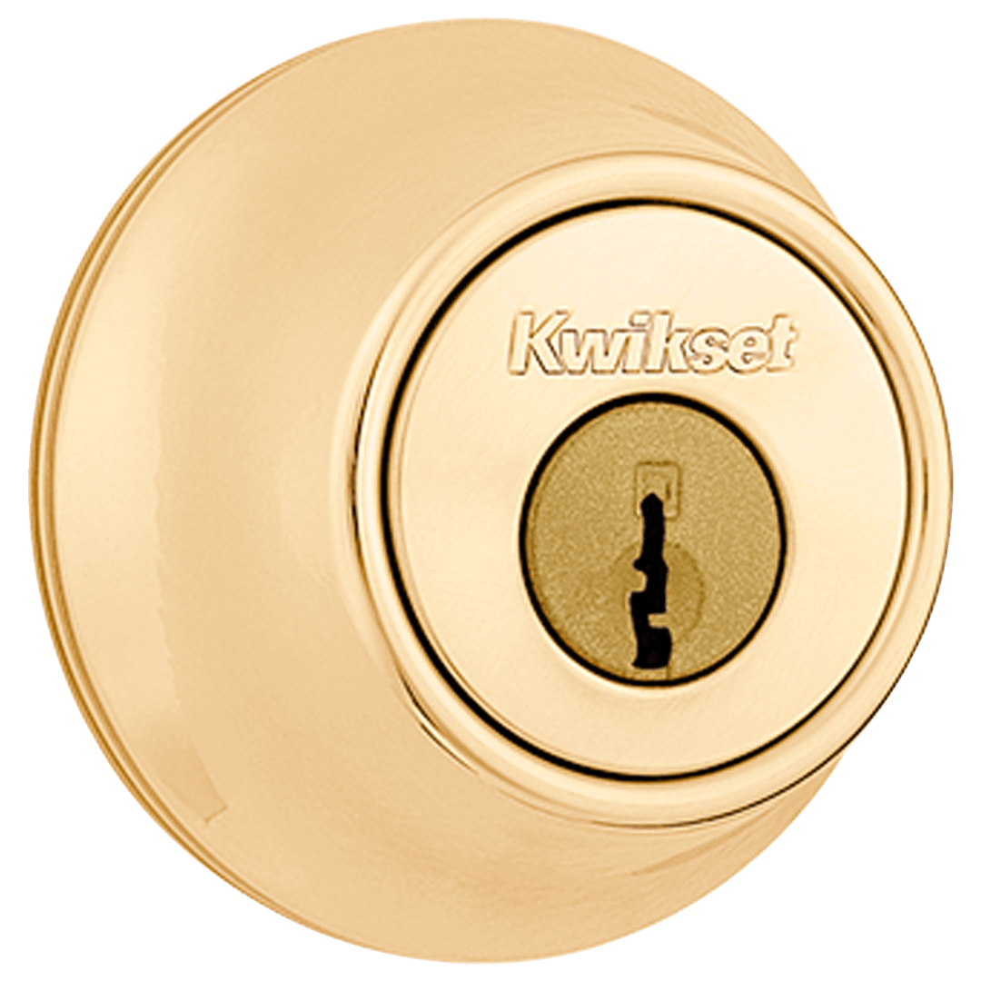 665 Deadbolt, Keyed Both Sides, in Polished Brass