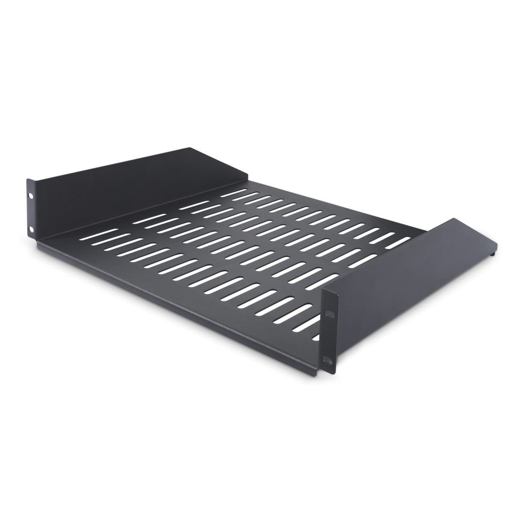 2U Rack Shelf 16 deep vented 60lb 27 2kg Wt Cap