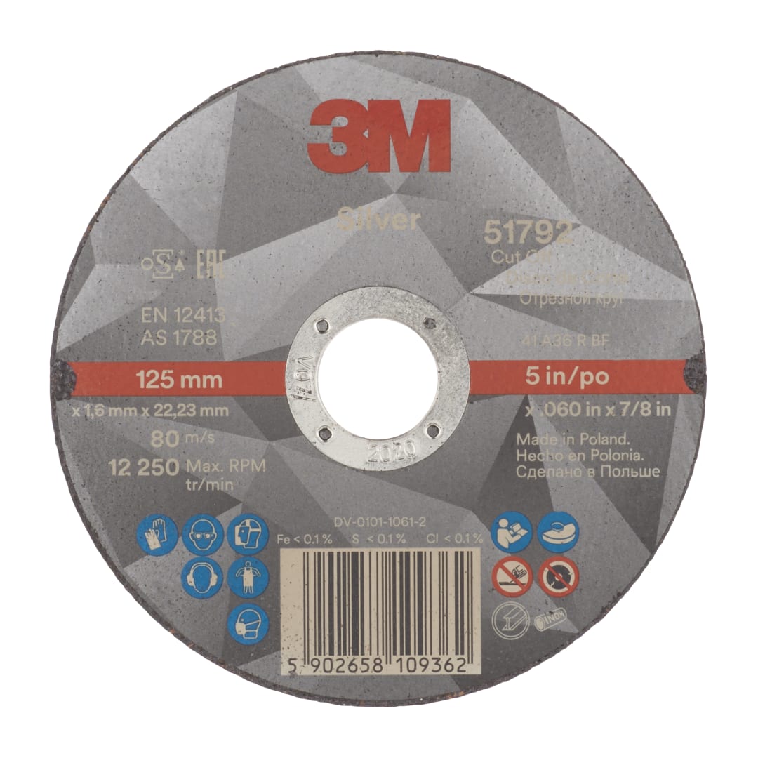 3M™ Cubitron™ II Kesme Taşı, Cut-Off-Wheel, 51792, T41 125x1.6x22.23mm
