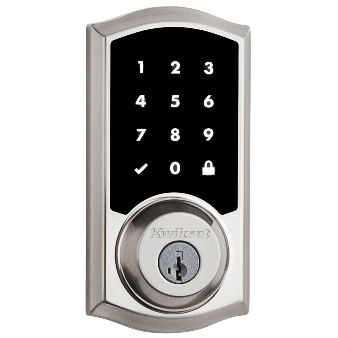 916 Touchscreen Electronic UL Deadbolt featuring SmartKey Security™ and ZigBee Technology in Satin Nickel