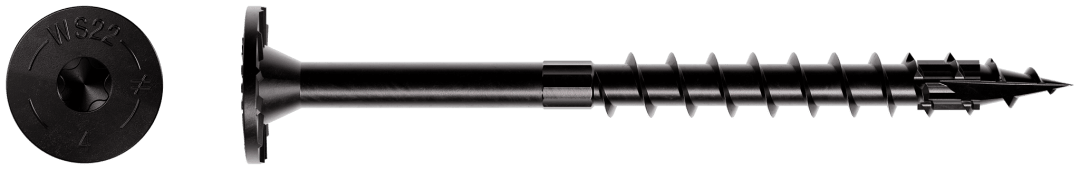 Simpson Strong-Tie SDWS22400DBBMB Strong-Drive® SDWS™ TIMBER Screw (Exterior Grade) — 0.220 in. x 4 in. T40, Black (250-Qty)