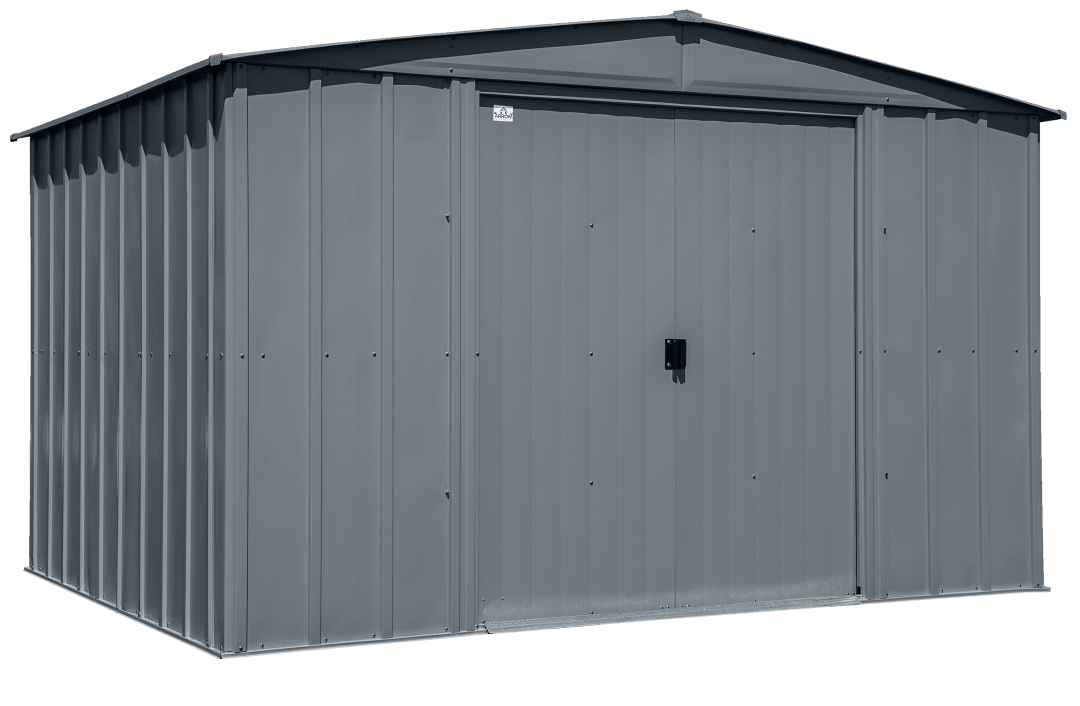 Classic Steel Storage Shed, 10X8, Charcoal