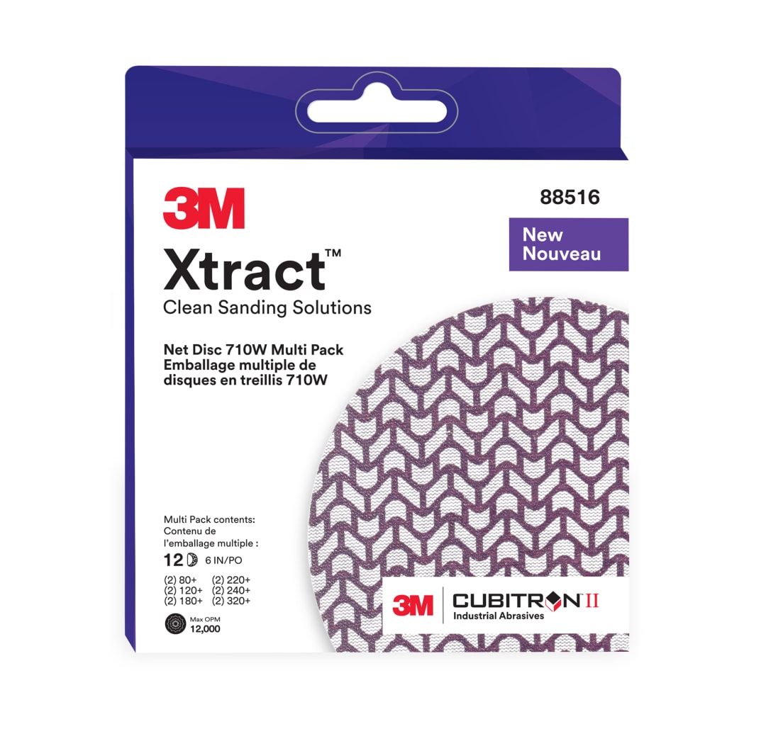3M Xtract™ Cubitron™ II Net Disc 710W, 152 mm x NH, 80+, 120+, 180+, 220+, 240+, 320+, Multi-pk, 20 per case