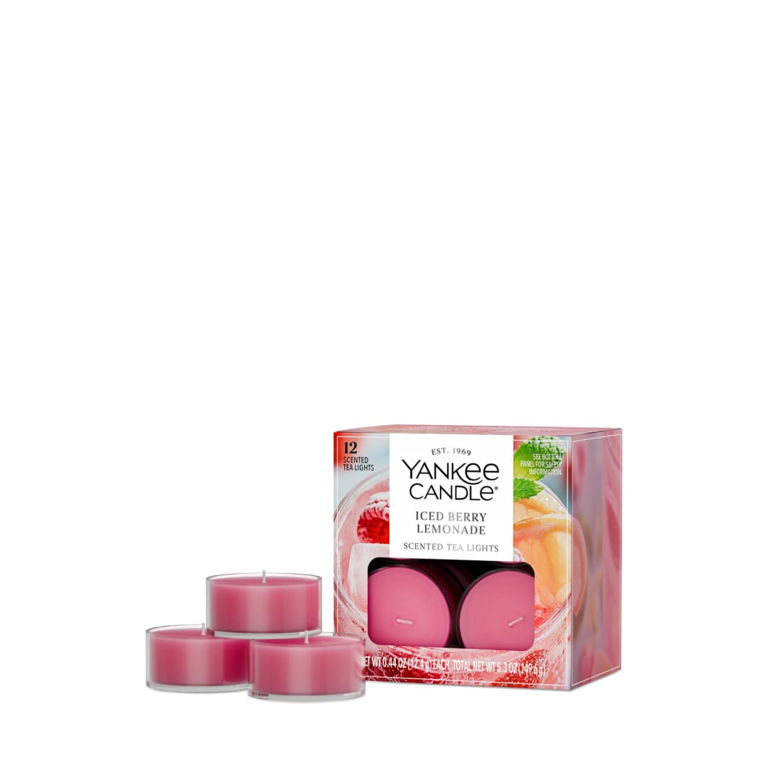 Yankee Candle Scented Tealight Candles, 12-Pack, Iced Berry Lemonade Mini Candles