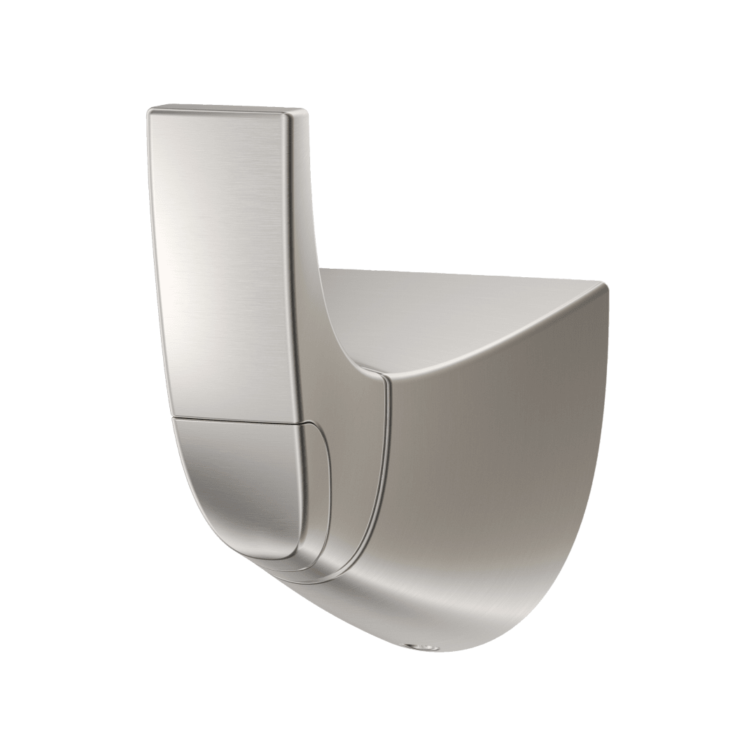 Karci Robe Hook in Spot Defense Brushed Nickel