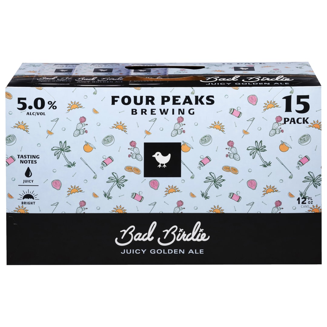 Four Peaks Brewing Juicy Golden Ale Bad Birdie Beer 15 - 12 fl oz Cans