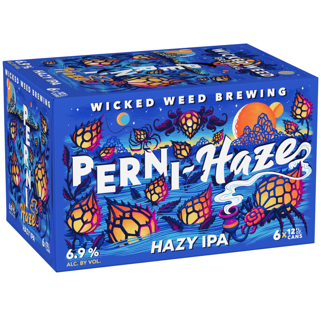Wicked Weed Perni Haze Hazy IPA 6x12 oz Can Pack CARRIER - Craft Direct