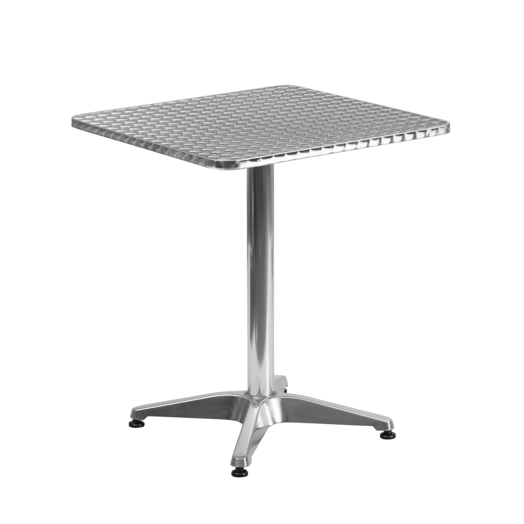 Mellie 23.5'' Square Aluminum Indoor-Outdoor Table with Base