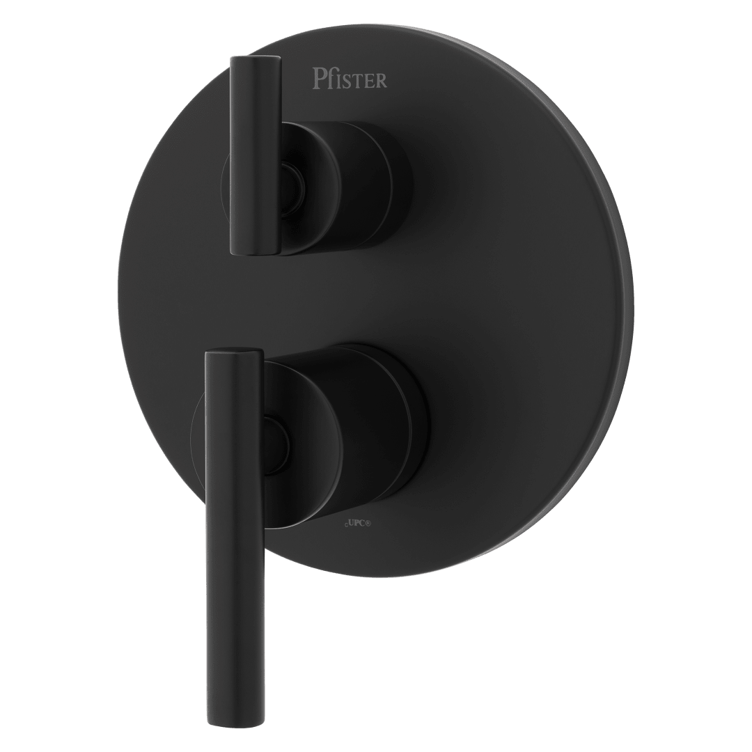 Contempra Stacked Diverter Trim Kit in Matte Black
