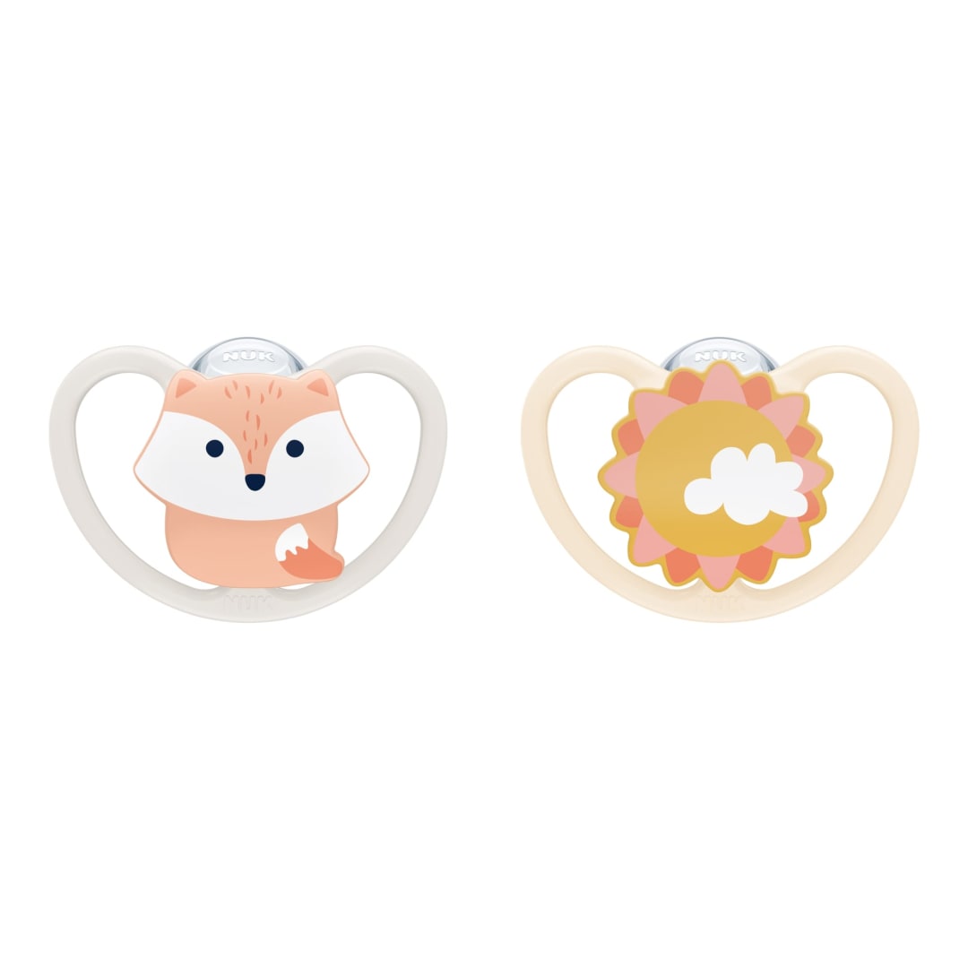 NUK® Space Glow-in-the-Dark Orthodontic Pacifiers, 18-36 months
