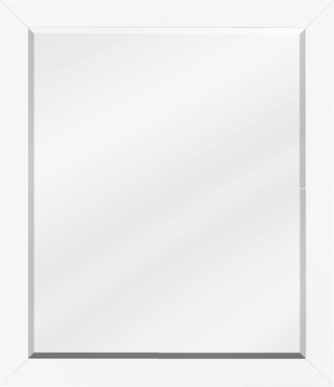 22" White Cade Mirror