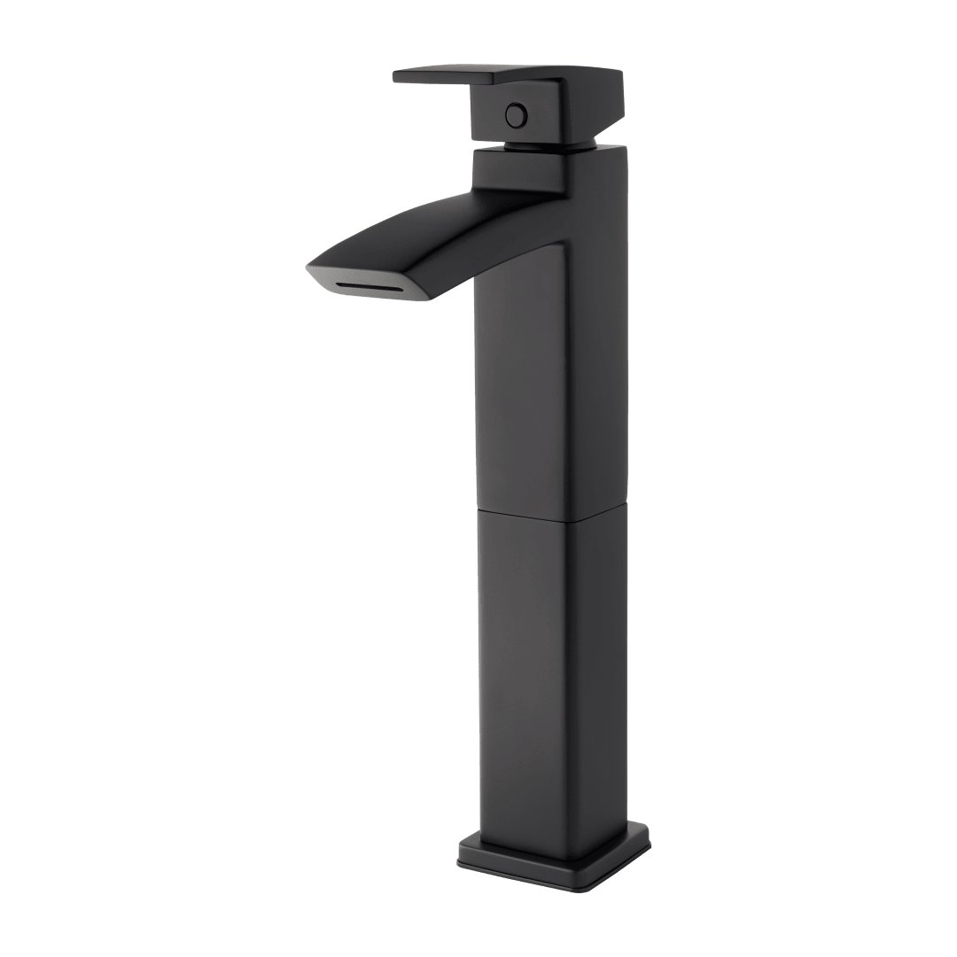 Kenzo Single Control Vessel Bathroom Faucet in Matte Black