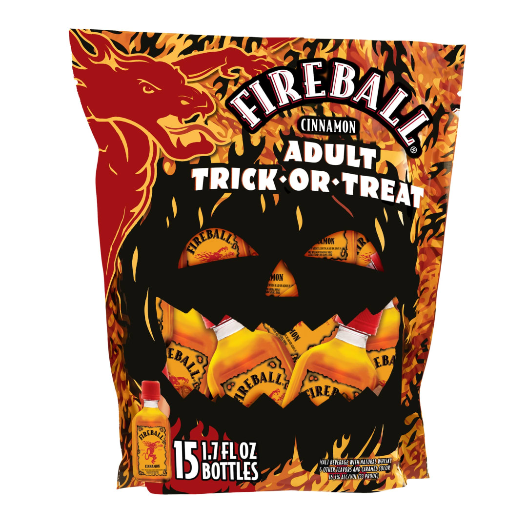 Fireball Trick or Treat Bag Cinnamon Malt Beverage 15 Pack 50ml 33 Proof