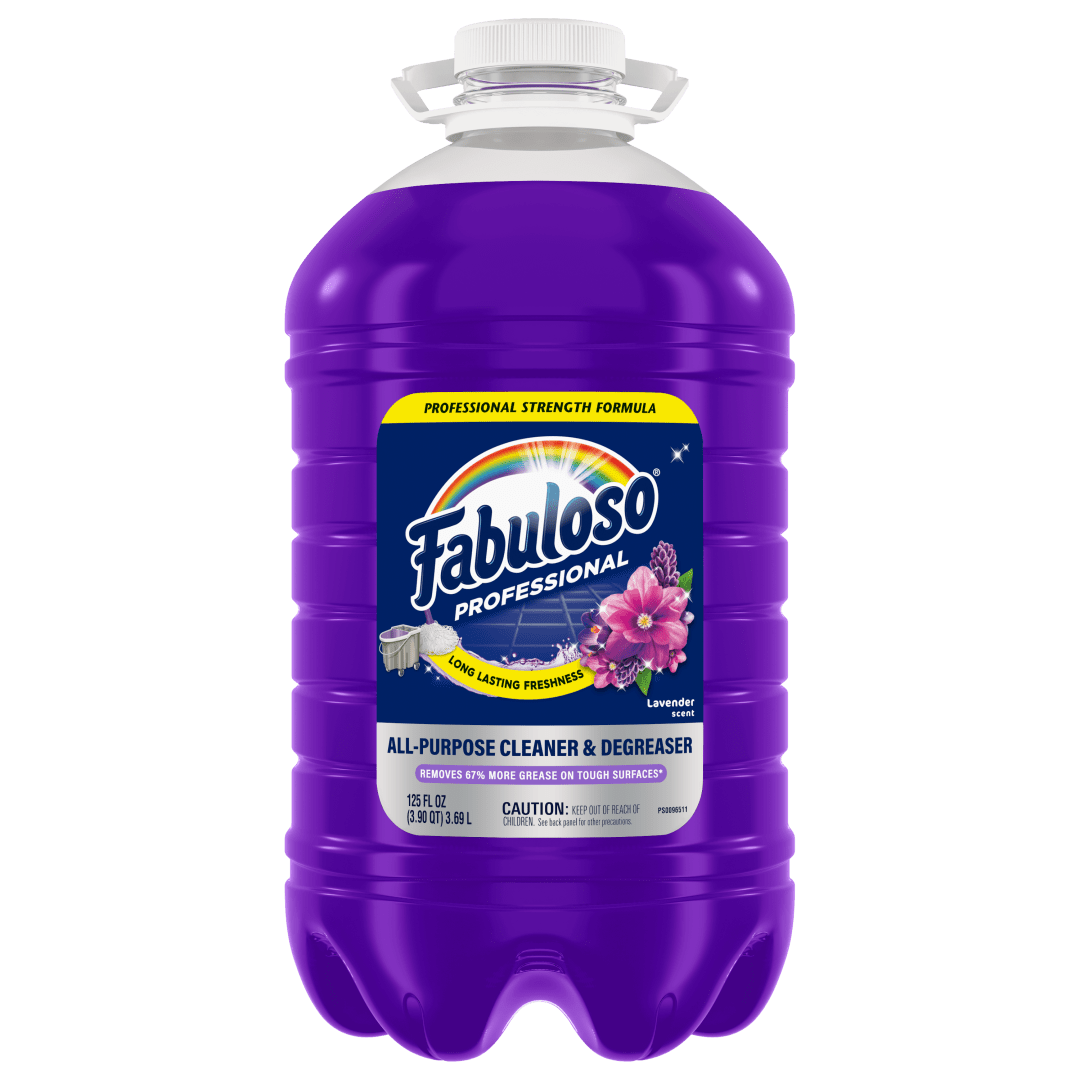 Fabuloso Professional All-Purpose Cleaner and Degreaser, Heavy-Duty Formula for Residential and Commercial Kitchens, Hotel Lobbies, Bathrooms and Floors, Lavender Scent, 125 fl oz
