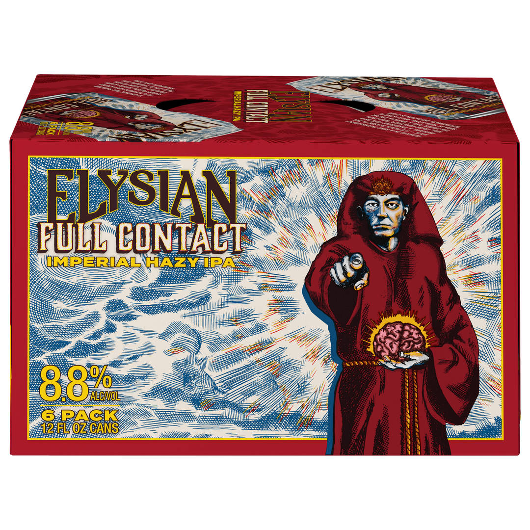 Elysian Full Contact Imperial Hazy IPA, 6 Pack 12 fl. oz. Cans, 8.8% ABV