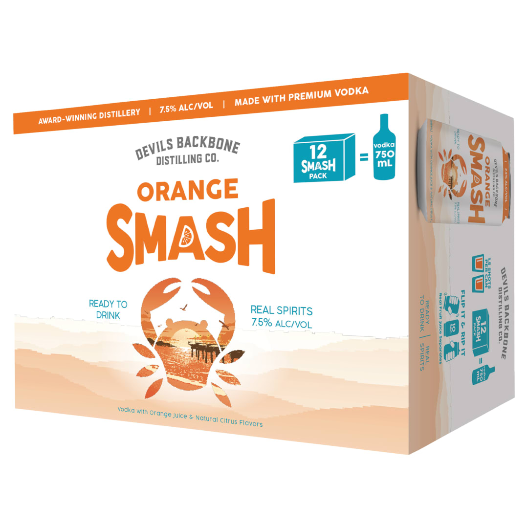Devils Backbone Distilling Company Orange Smash 7.5%, 12PK 12oz Can