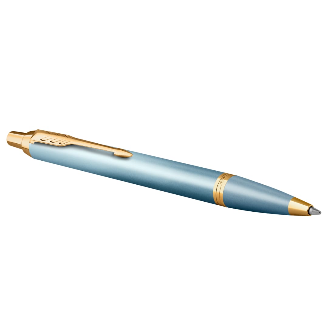 Parker IM Writing Rituals | Ballpoint Pen | Turquoise Green Finish with Gradient | Gold Trims | Medium Point | Blue Ink | Gift Box