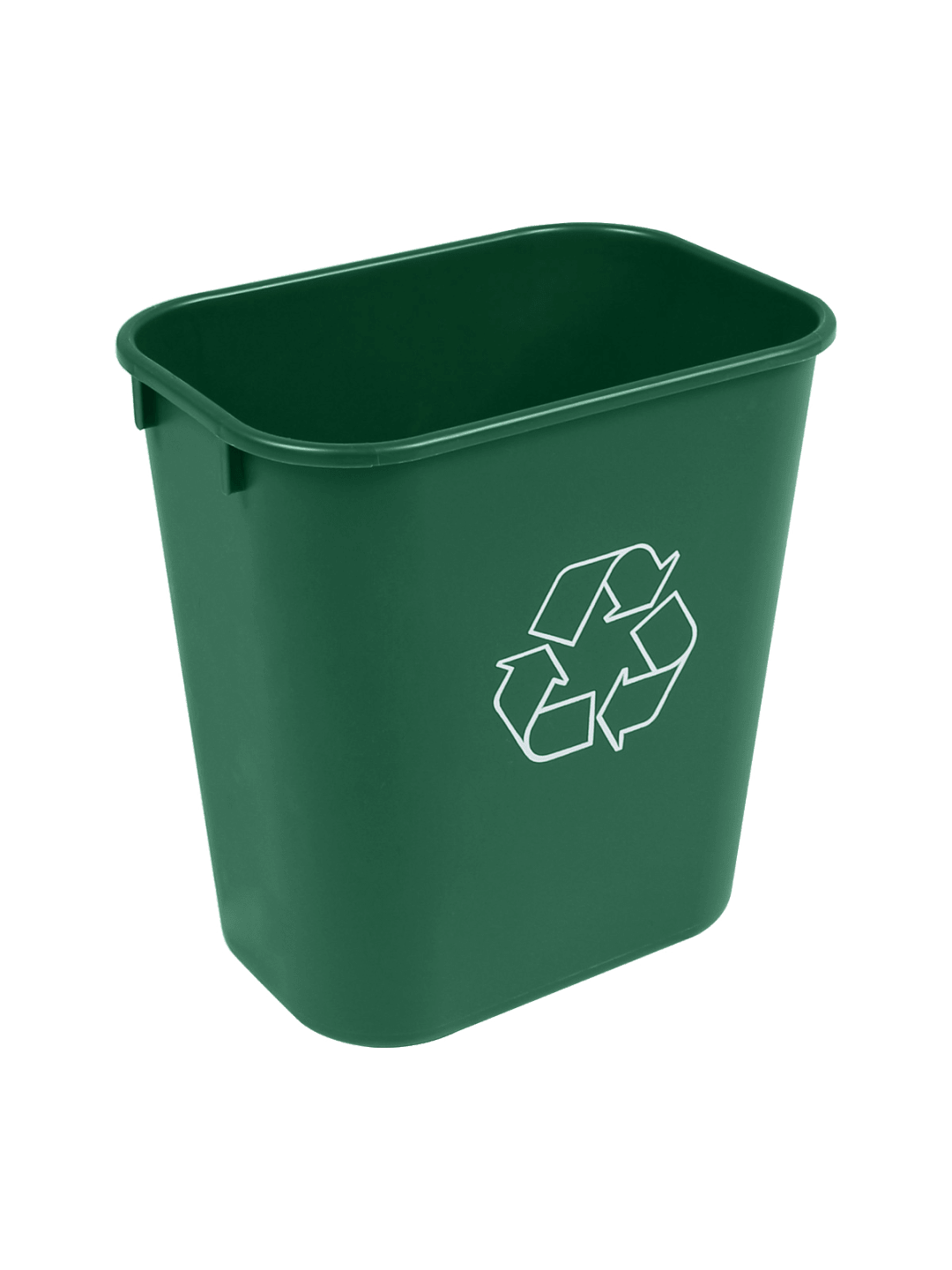 RECYCLING & WASTE BASKET - Single - Body - 14 Q - Mobius Loop - Dark Green PCR