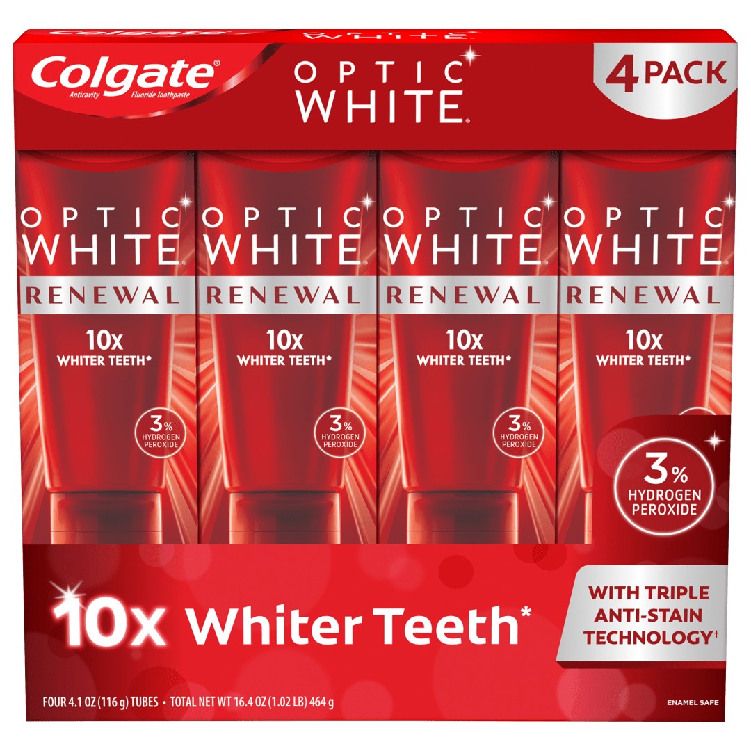 Colgate Optic White Renewal Toothpaste, 4pk