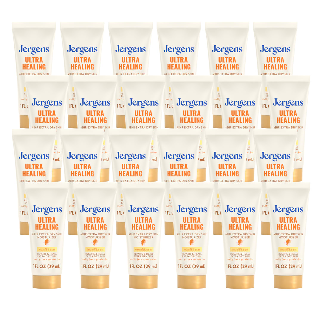 Jergens Ultra Healing Body Lotion, Moisturizer for Dry Skin, 1 fl oz, 24 pk
