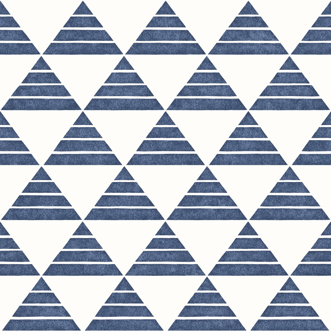 Summit Blue Triangle Wallpaper