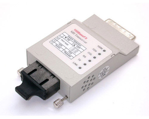 *D*Fiber Optic Transceiver - ST Fiber to AUI *D*